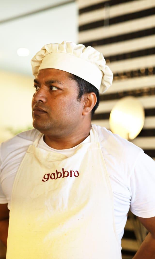 Gabbro cook in the house t-shirt and chef's hat